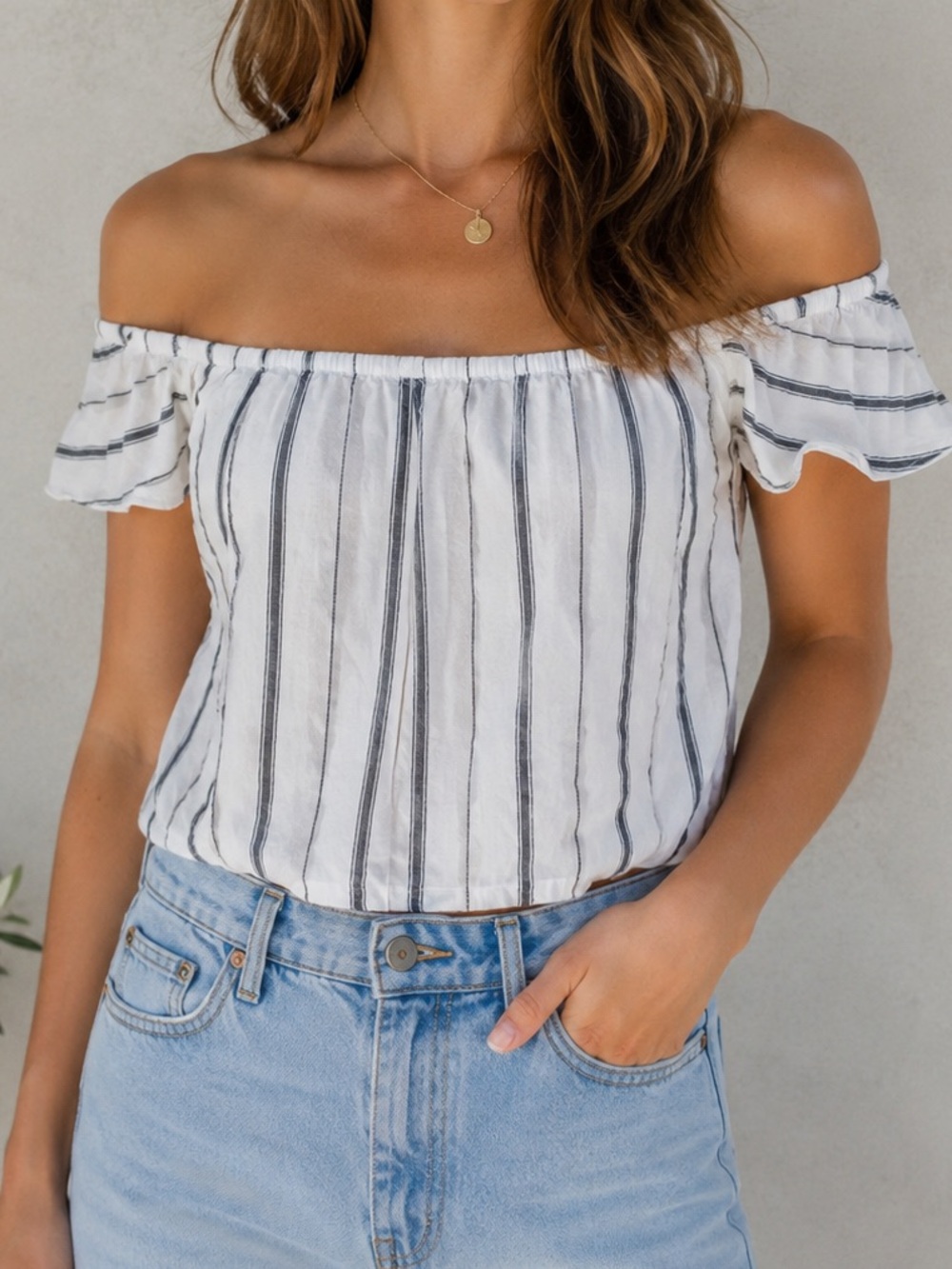 Striped crop top size M